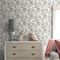 RoomMates Tamara Day Gray Flower Girl Peel & Stick Wallpaper